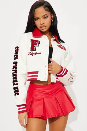 49ers Team Bomber Jacket - Cream