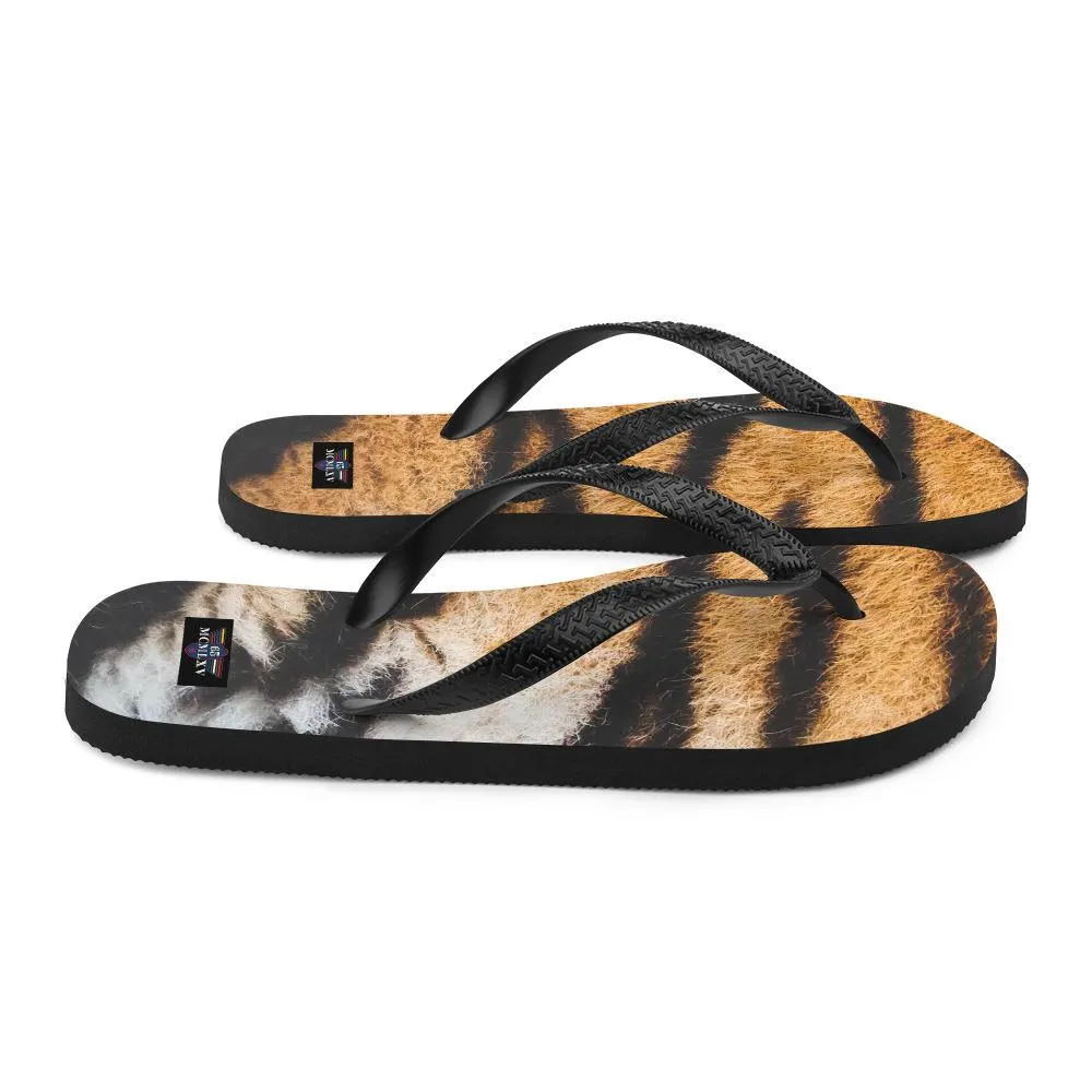 65 MCMLXV Unisex Tiger Animal Print Flip-Flops