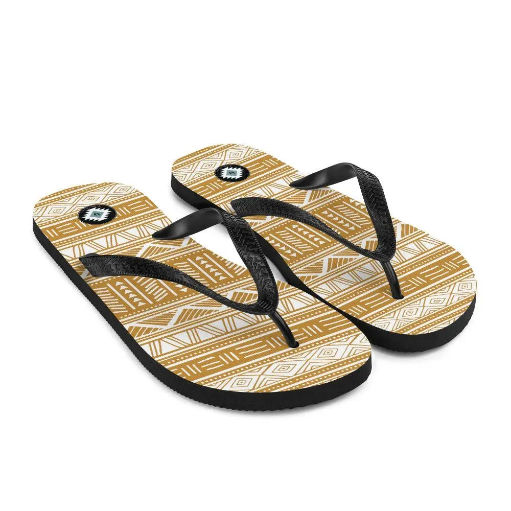 African Print Flip Flops