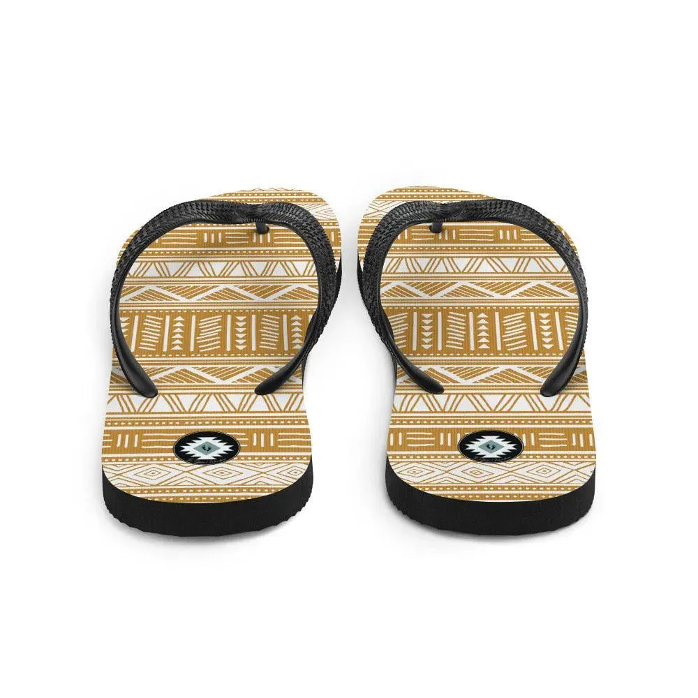 African Print Flip Flops