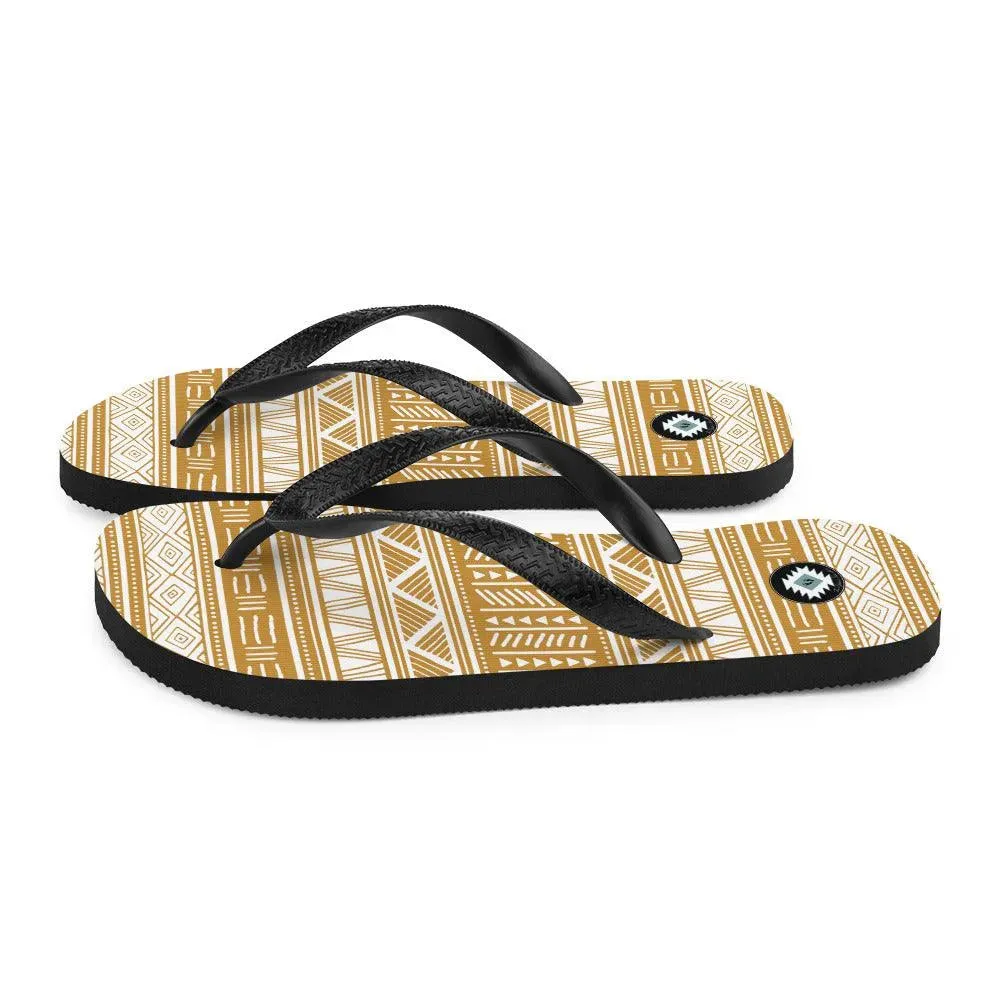 African Print Flip Flops