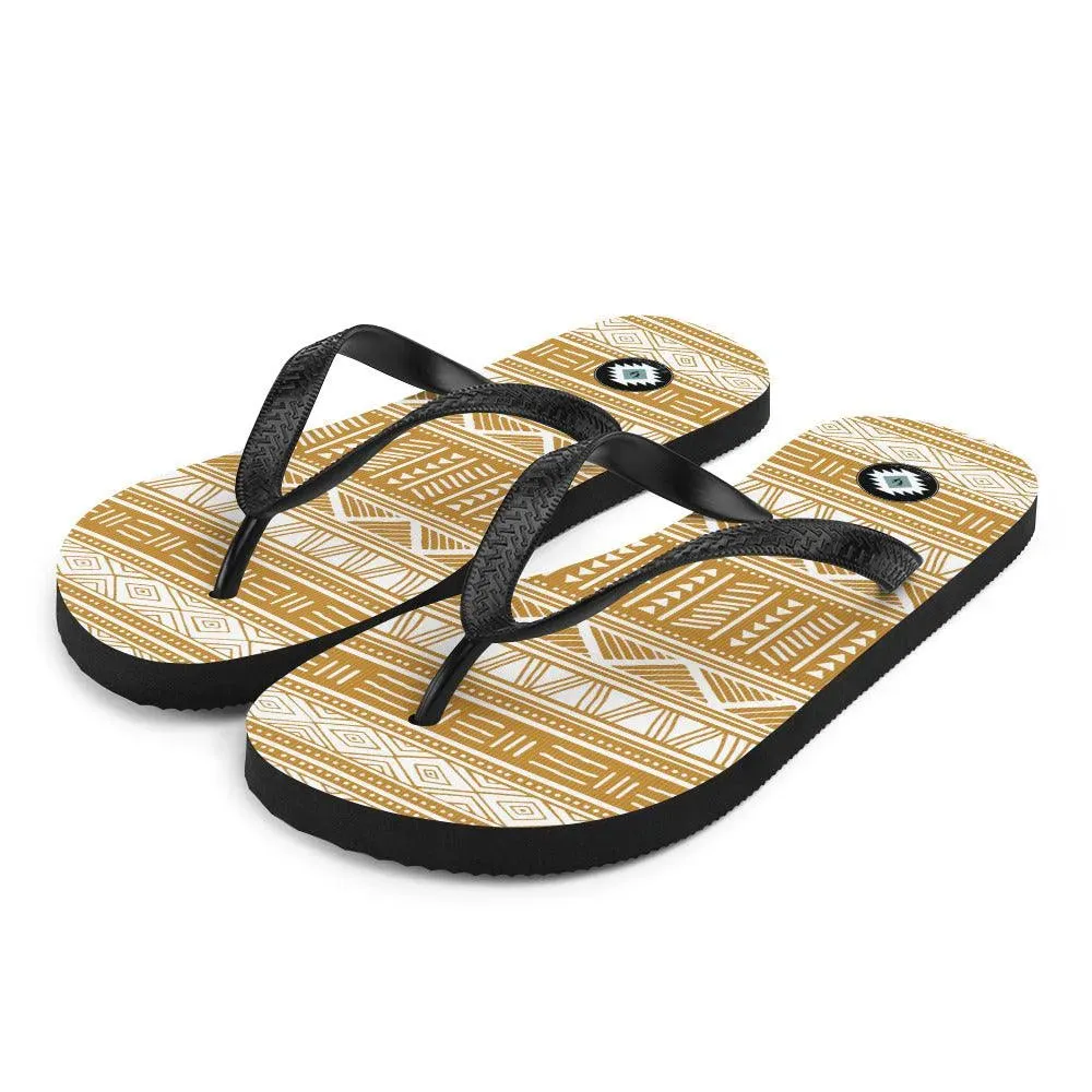 African Print Flip Flops