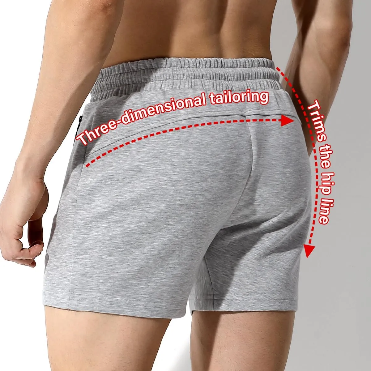 Arjen Kroos Mens Running Shorts, 3 Inch Athletic Shorts for Men Quick Dry, Drawstring Gym Shorts with Zipper Pockets