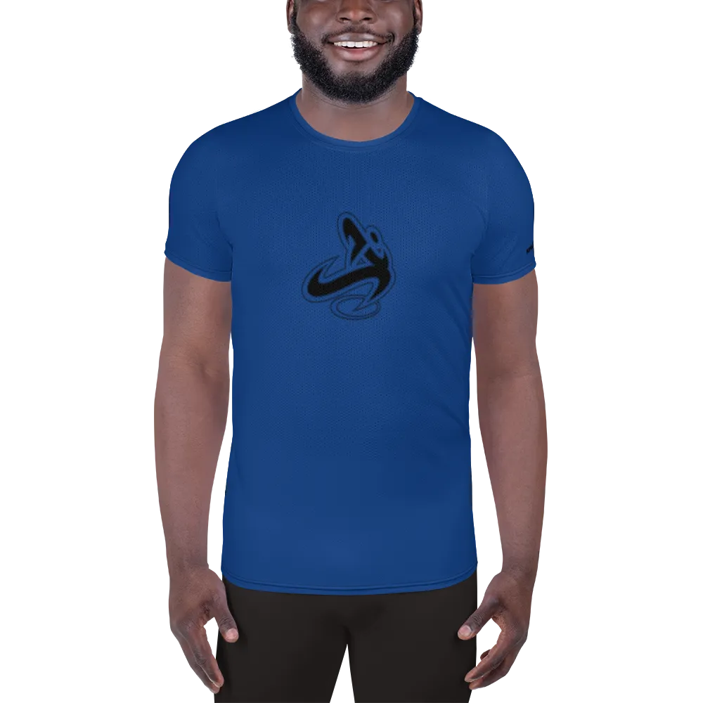 Athletic Apparatus Blue 2 Black logo Men's Athletic T-shirt