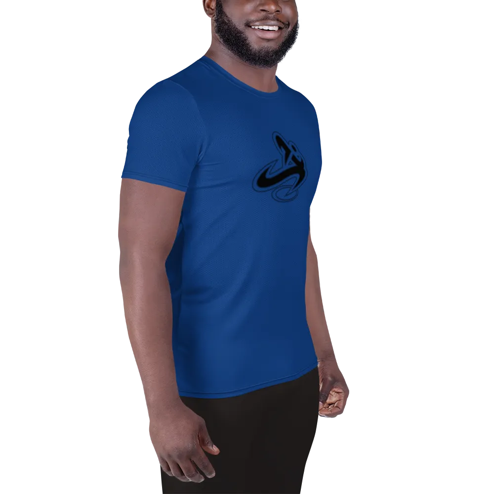 Athletic Apparatus Blue 2 Black logo Men's Athletic T-shirt
