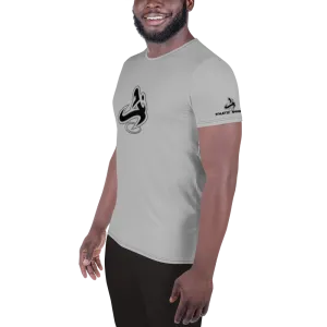 Athletic Apparatus Grey 2 Black logo Men's Athletic T-shirt