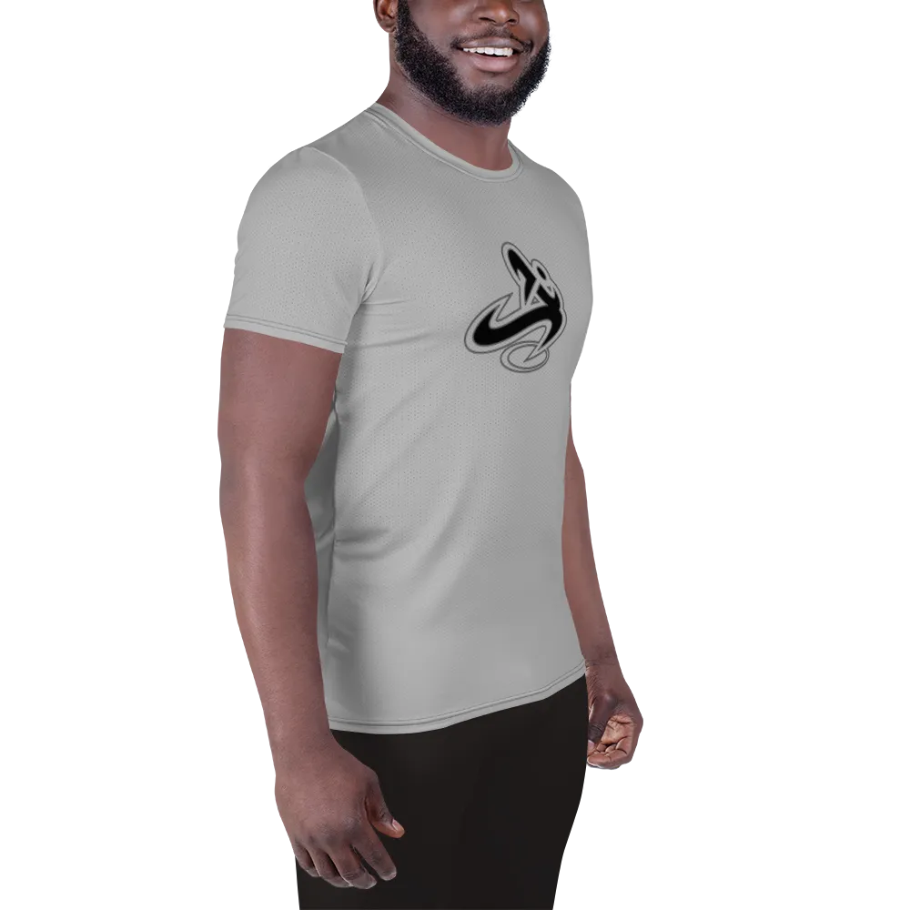 Athletic Apparatus Grey 2 Black logo Men's Athletic T-shirt