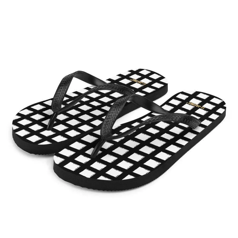 Black Square Flip-Flops
