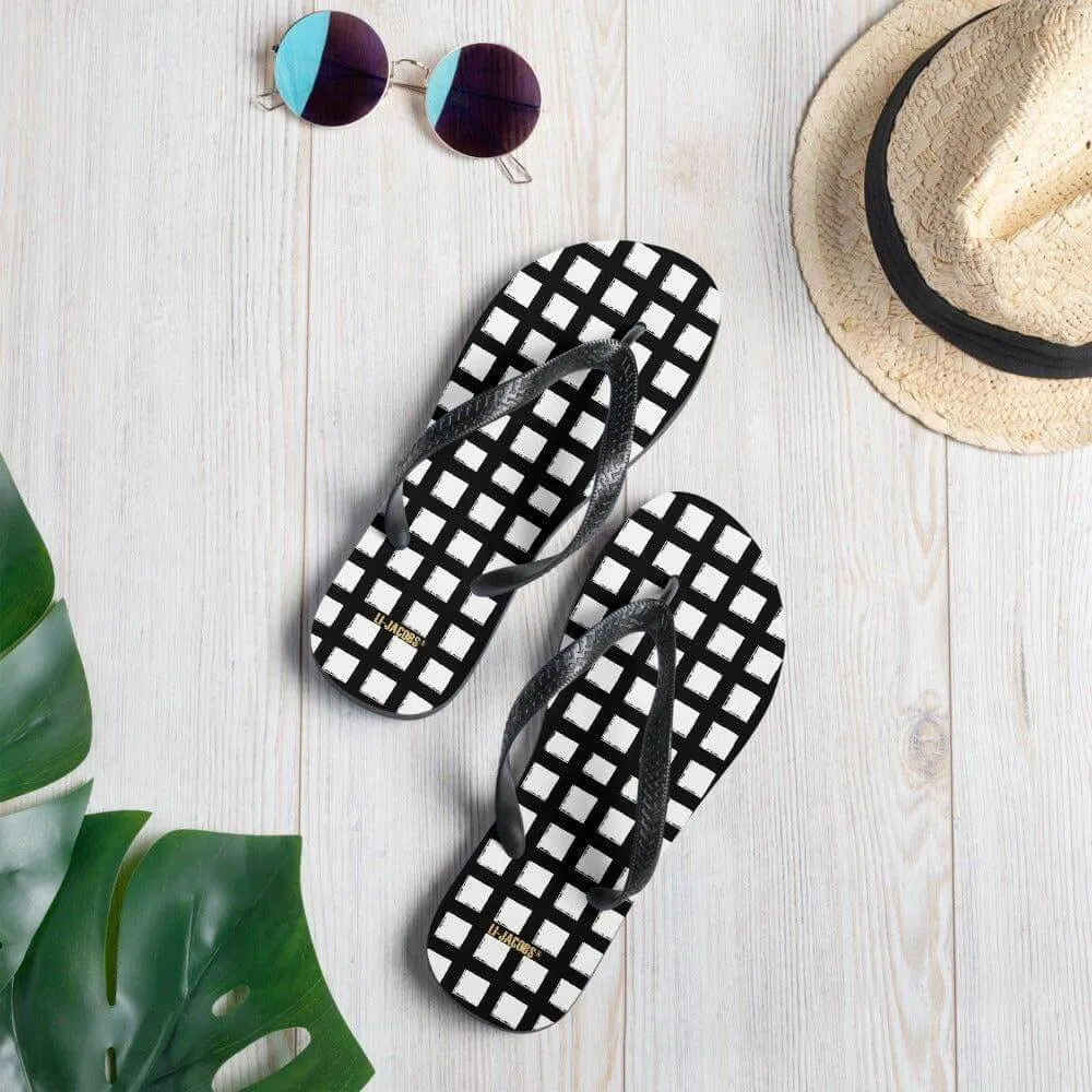 Black Square Flip-Flops