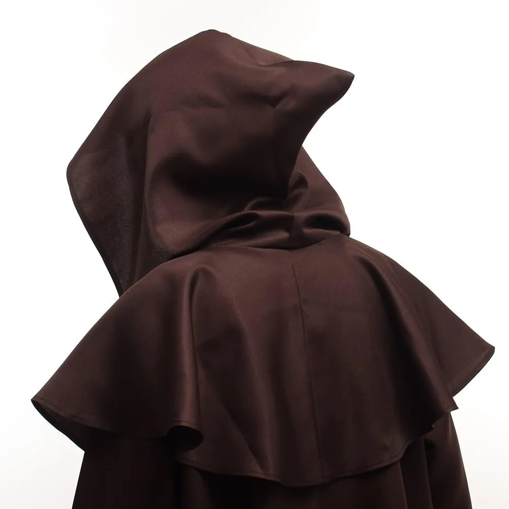 BLESSUME Friar Medieval Hooded Robe Monk Renaissance Priest Halloween Cosplay Costume