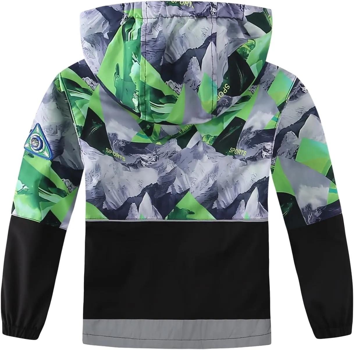 Boys Rain Jacket Lightweight Waterproof Hooded Fleece Lined Raincoat Windbreakers