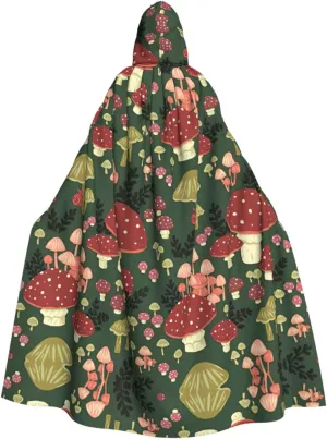 Bright Mushrooms Art Cape Cloak Adults Hooded Cloak For Women Men Halloween Costumes Christmas Cosplay