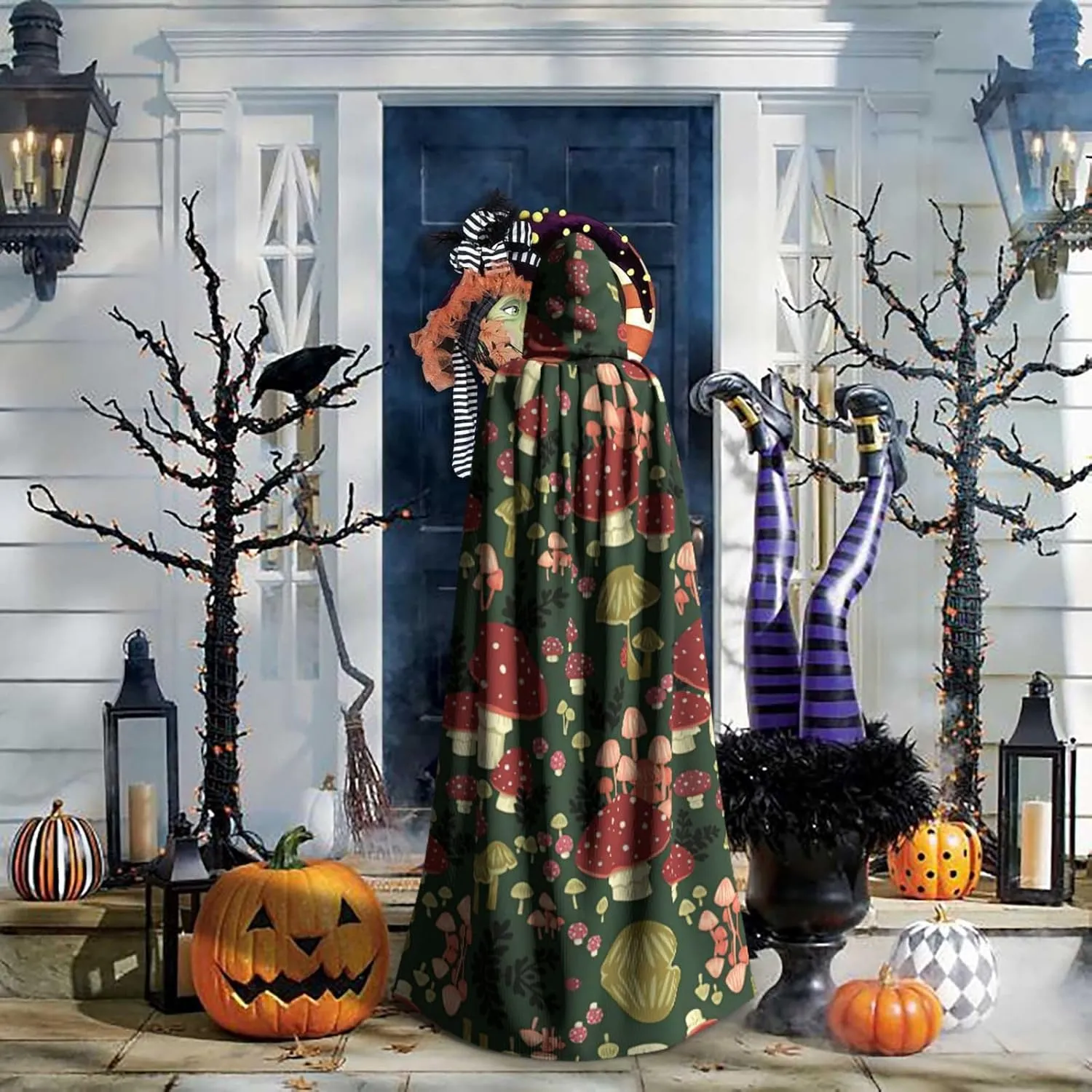 Bright Mushrooms Art Cape Cloak Adults Hooded Cloak For Women Men Halloween Costumes Christmas Cosplay