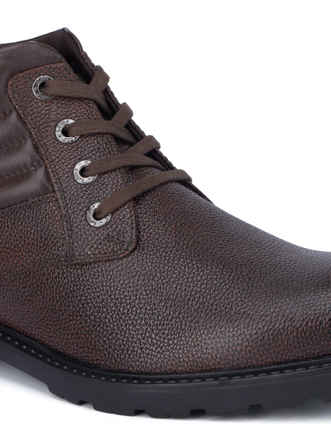 Brunette Brown Handcrafted Italian Leather High Ankle Chukka Boots