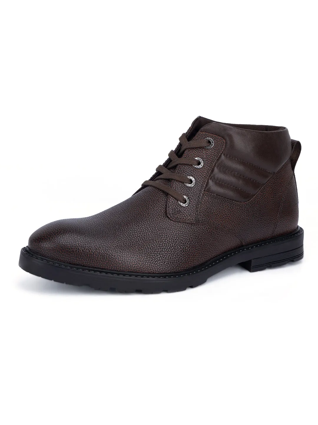 Brunette Brown Handcrafted Italian Leather High Ankle Chukka Boots