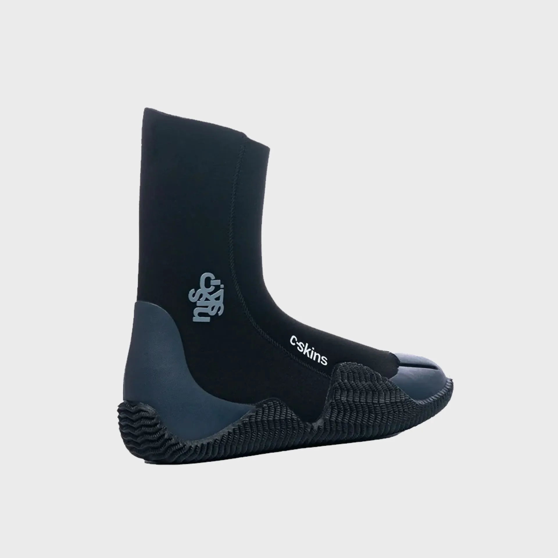 C-Skins Legend 5mm Unisex Zipped Round Toe Boots - Black/Charcoal