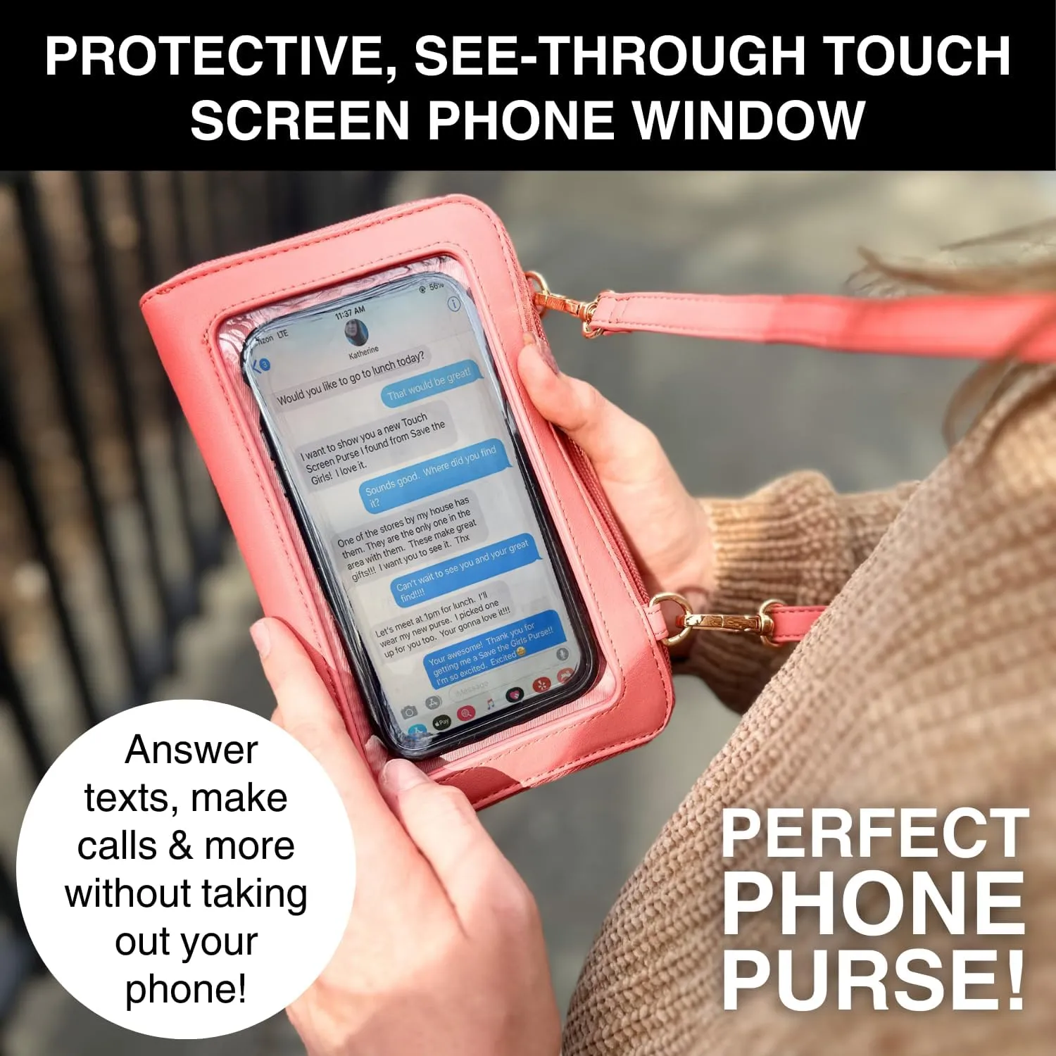 Captiva Touch Screen Women's Crossbody Handbag - Cell Phone Purse & Case
