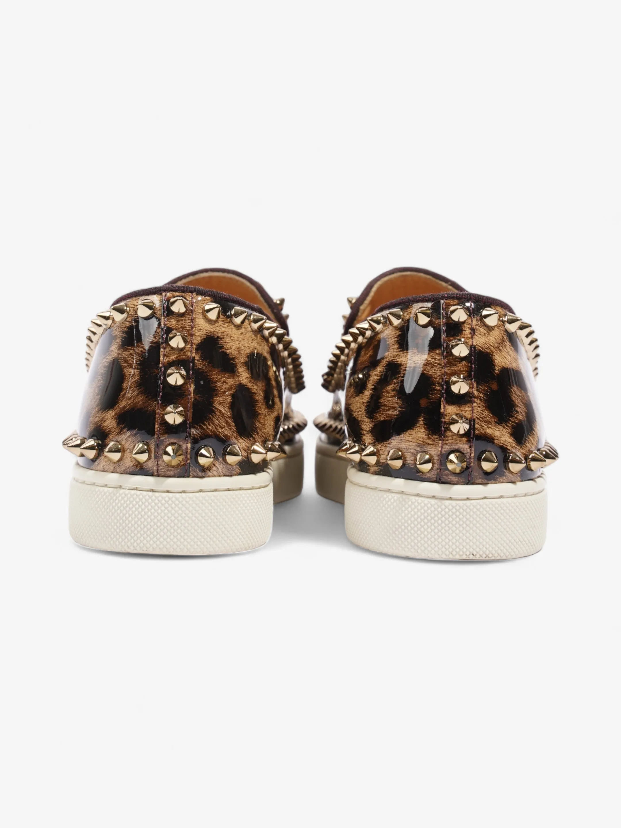 Christian Louboutin Pik Boat Bronze / Leopard Patent Leather EU 35.5 UK 2.5