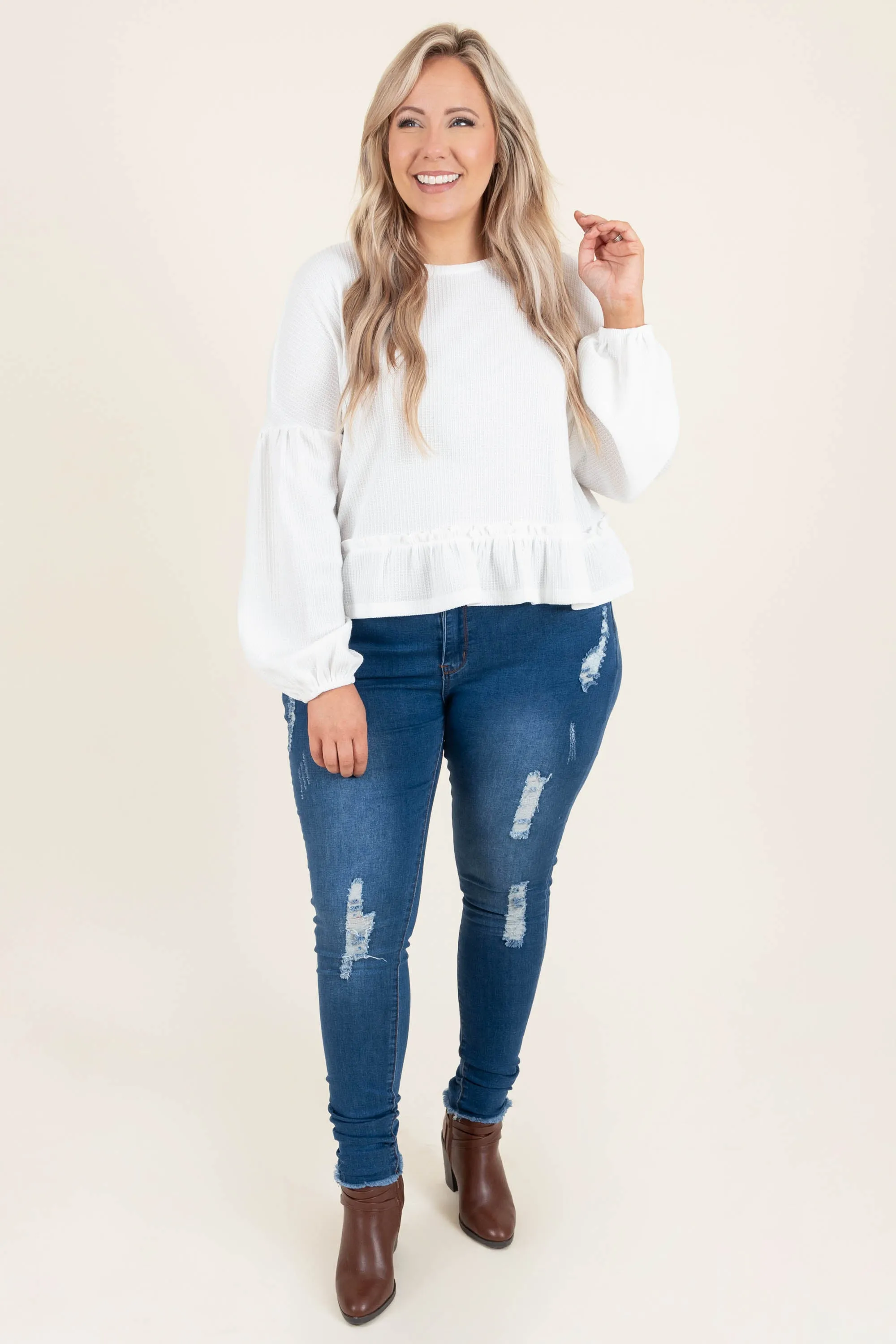 Clever Ways Top, Ivory