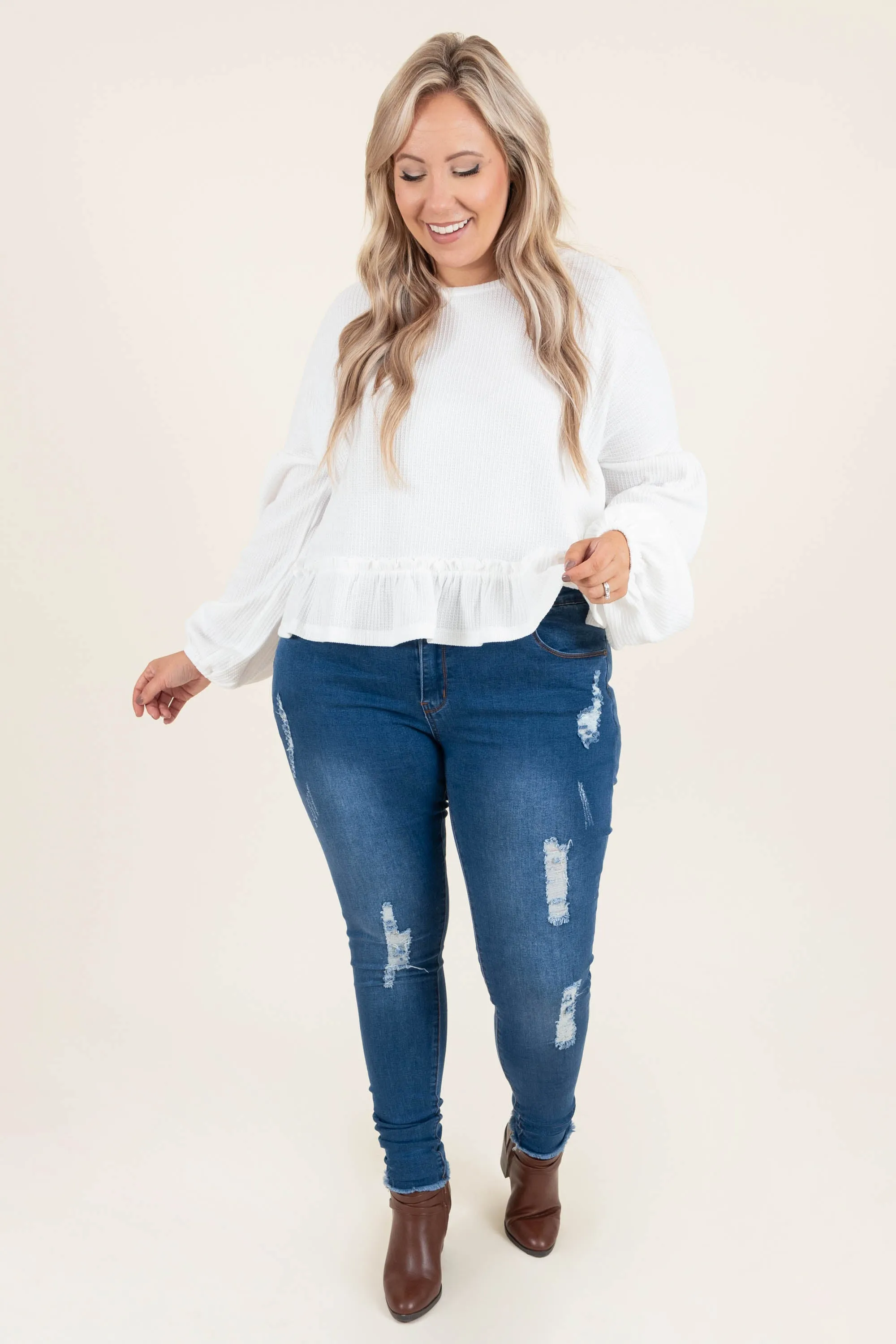 Clever Ways Top, Ivory