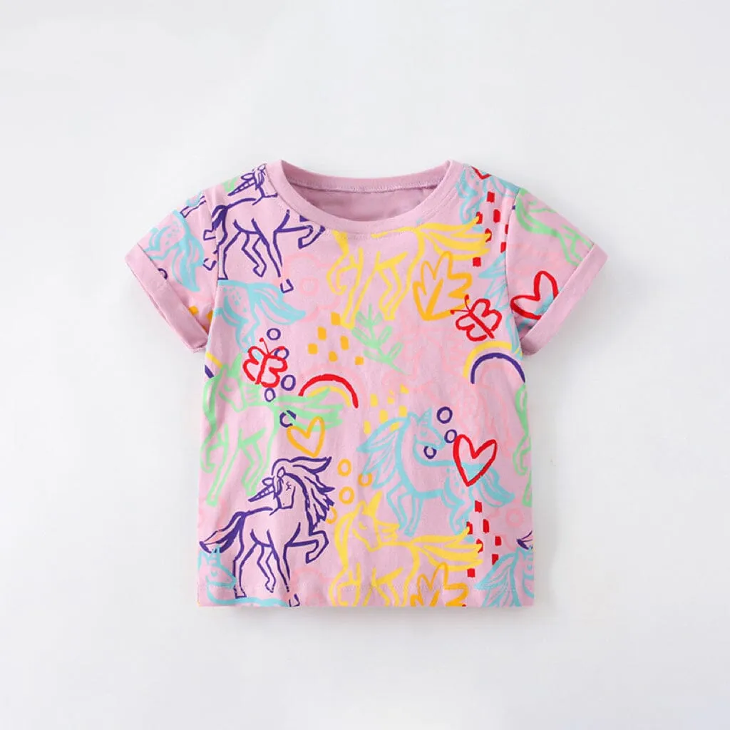 Doodle Unicorn Summer Tee