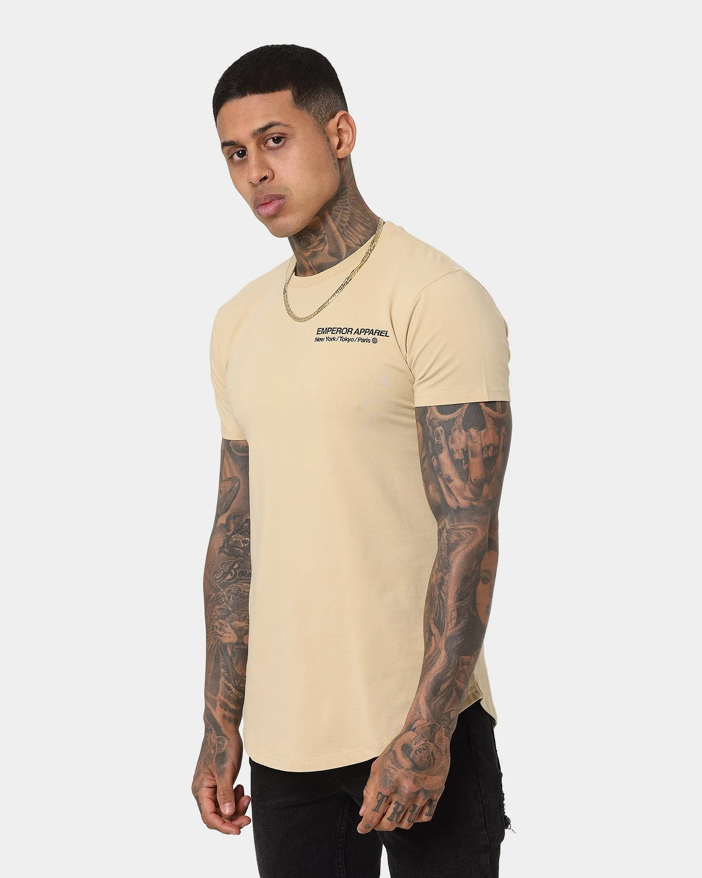 Emperor Apparel Inner City After Dark Short Sleeve T-Shirt Sand/Black