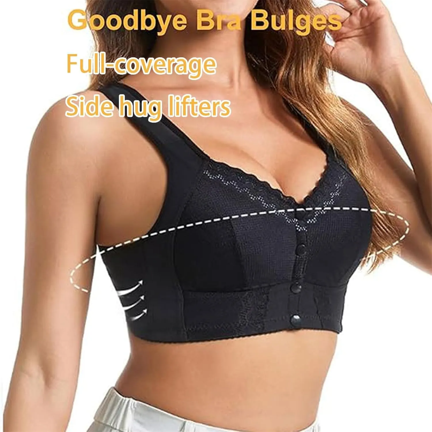 Evybliss Moona Bra - Front Closure Breathable Bra for Seniors