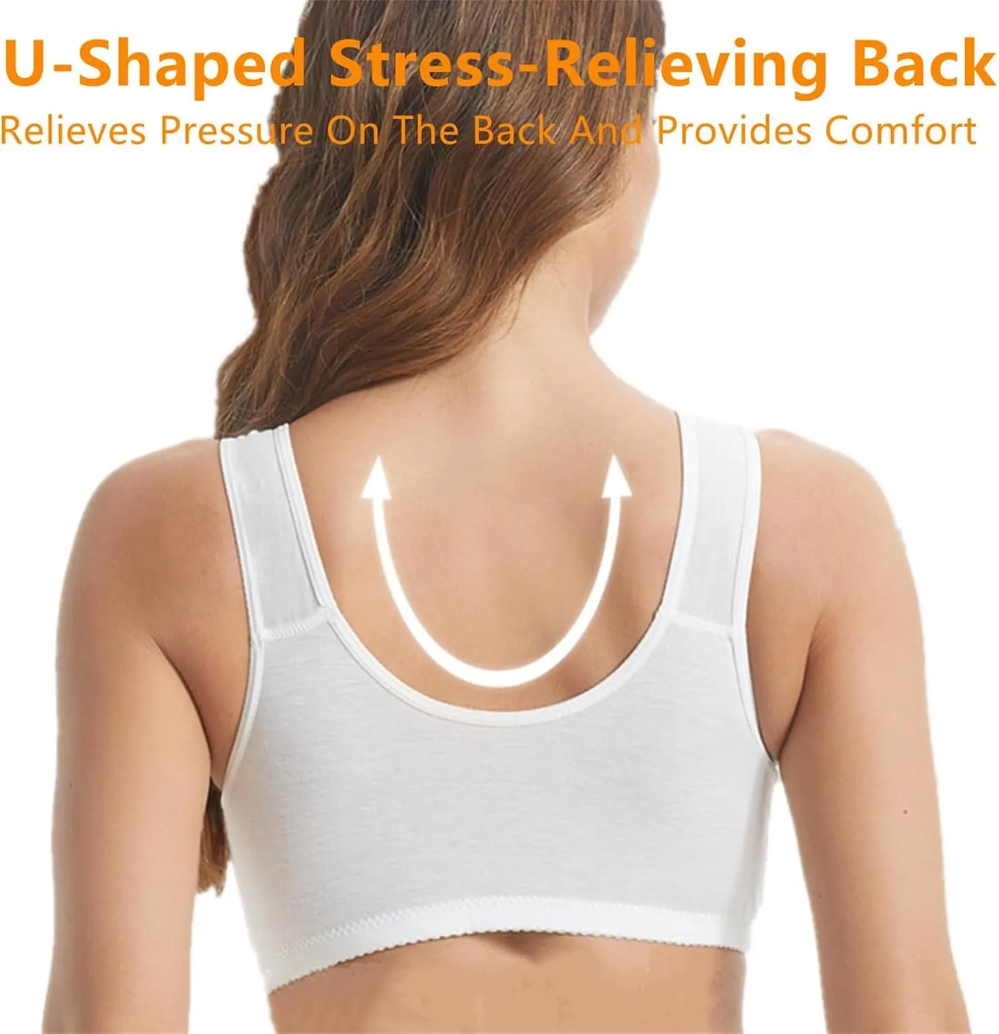 Evybliss Moona Bra - Front Closure Breathable Bra for Seniors