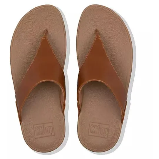 Fitflop SANDAL Lulu TAN Leather WITH Toe Thongs