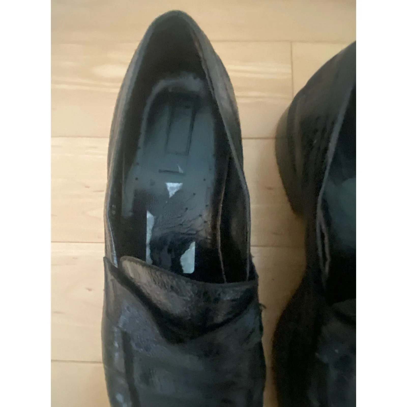 Fratelli Rossetti Black Patent Leather Loafers Size 39