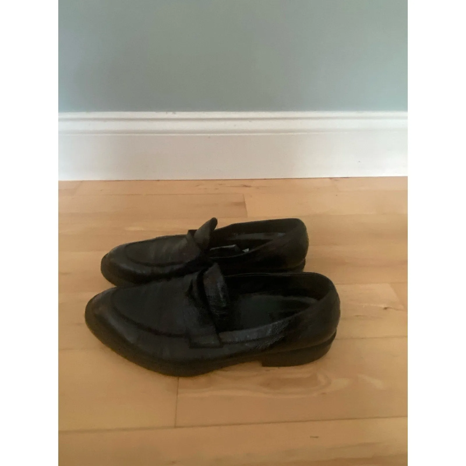 Fratelli Rossetti Black Patent Leather Loafers Size 39