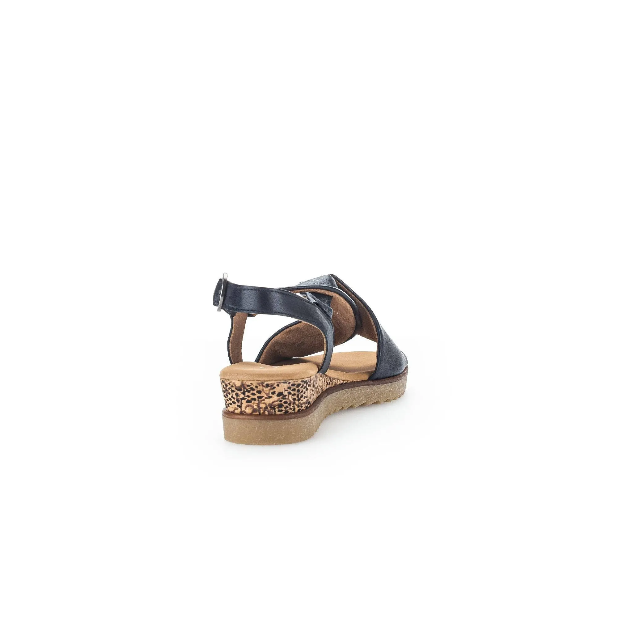 Gabor 42.751.26 Rich Ladies Navy Blue Leather Buckle Sandals