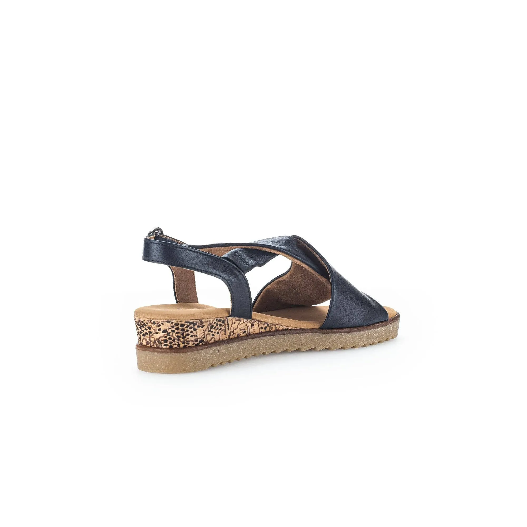 Gabor 42.751.26 Rich Ladies Navy Blue Leather Buckle Sandals