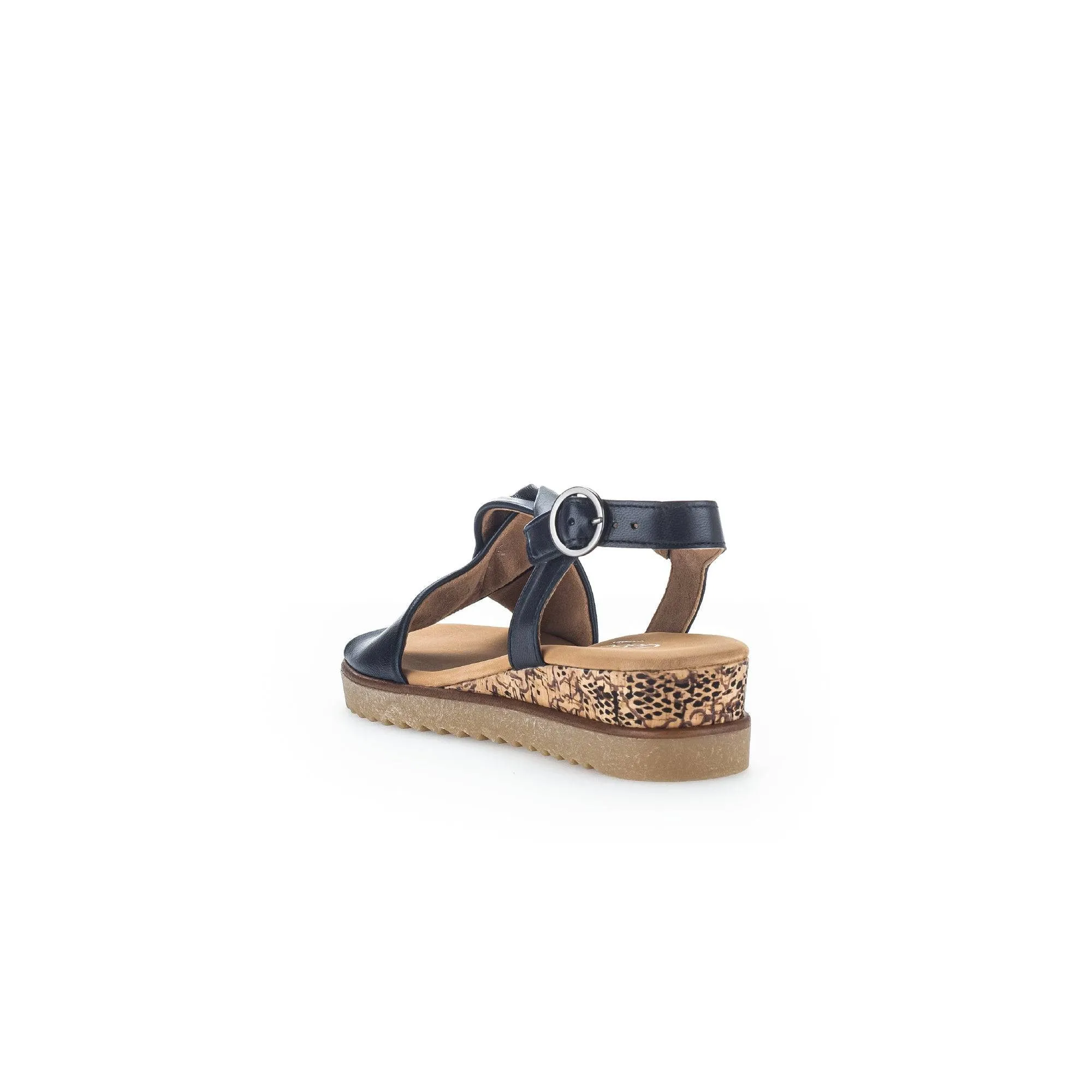 Gabor 42.751.26 Rich Ladies Navy Blue Leather Buckle Sandals