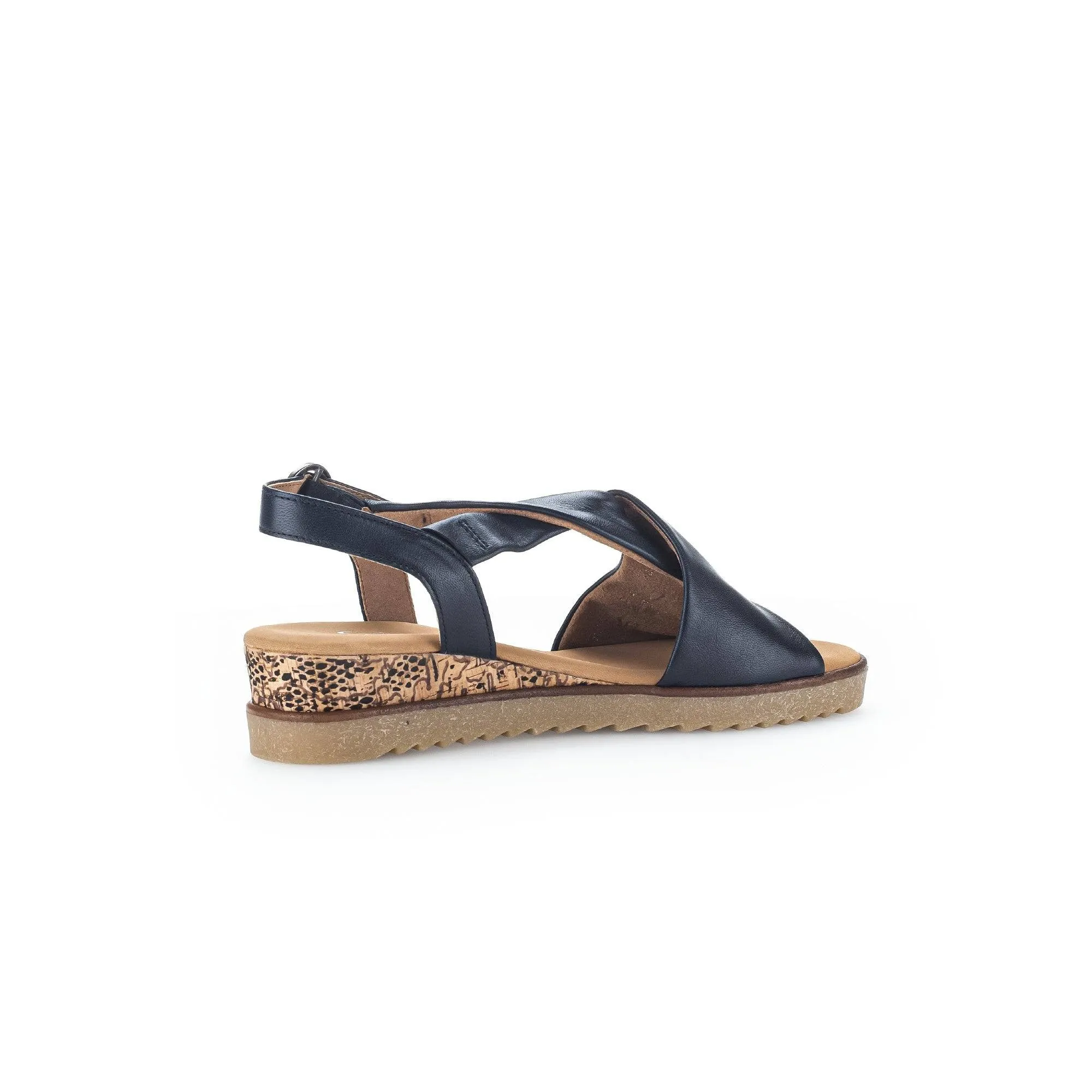 Gabor 42.751.26 Rich Ladies Navy Blue Leather Buckle Sandals