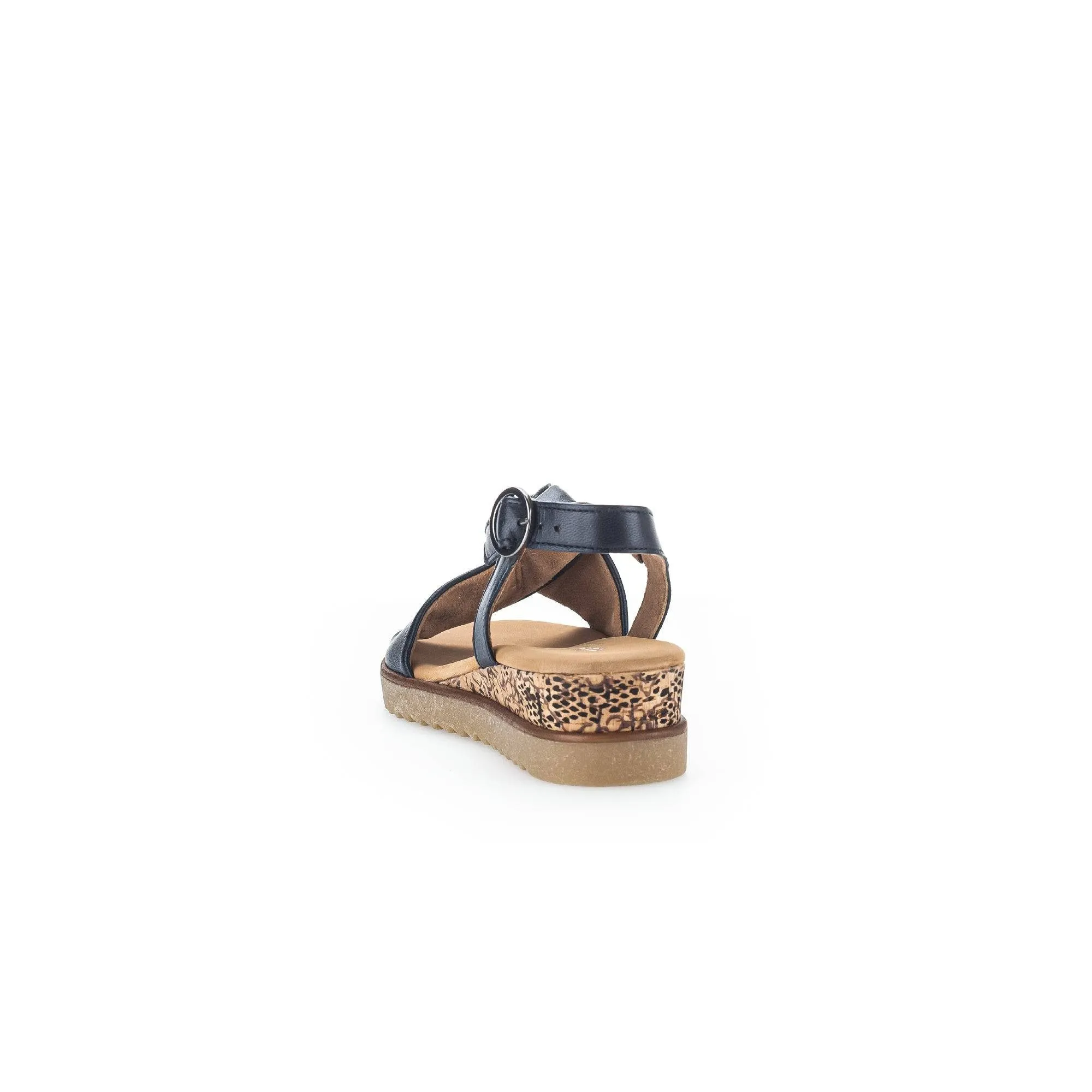 Gabor 42.751.26 Rich Ladies Navy Blue Leather Buckle Sandals