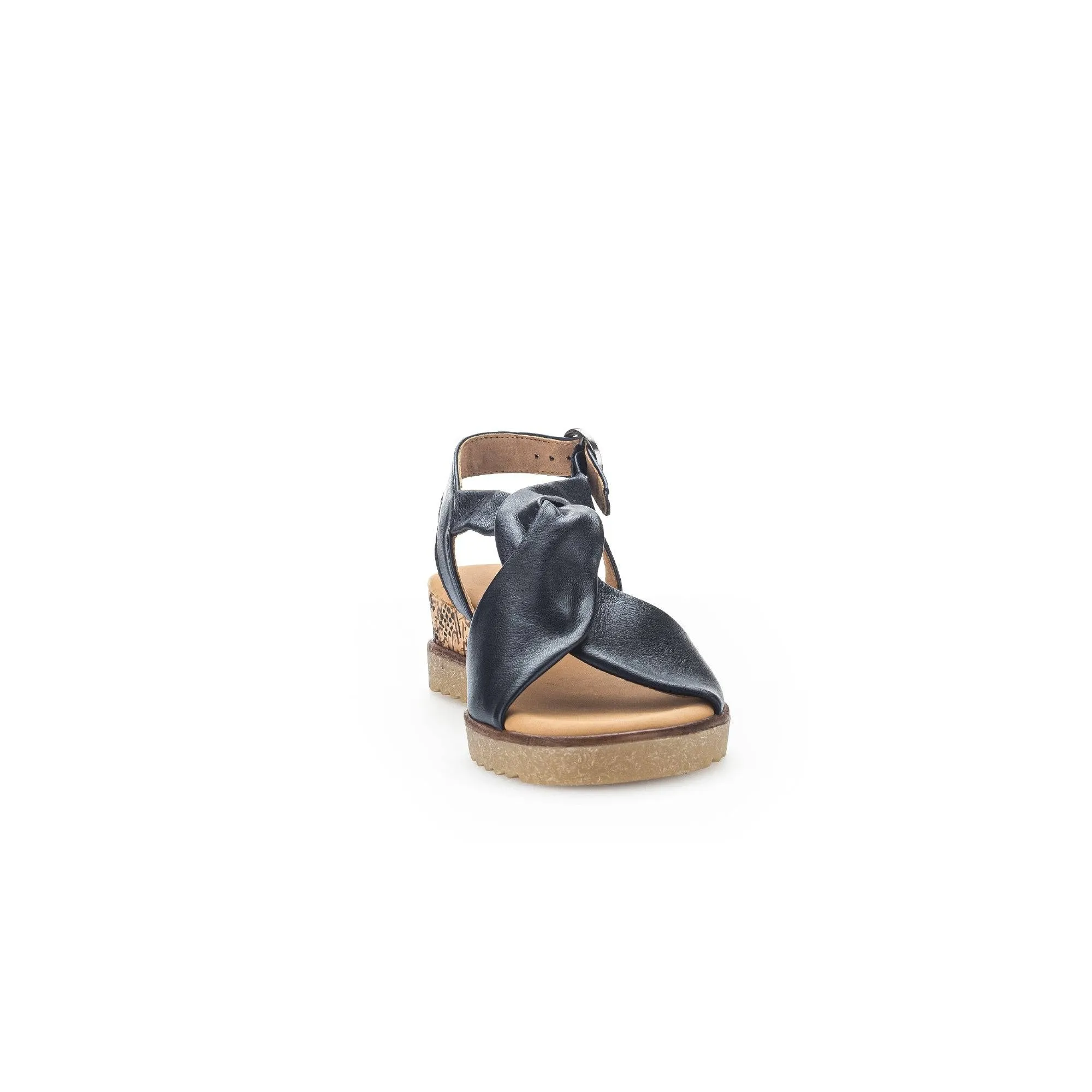 Gabor 42.751.26 Rich Ladies Navy Blue Leather Buckle Sandals