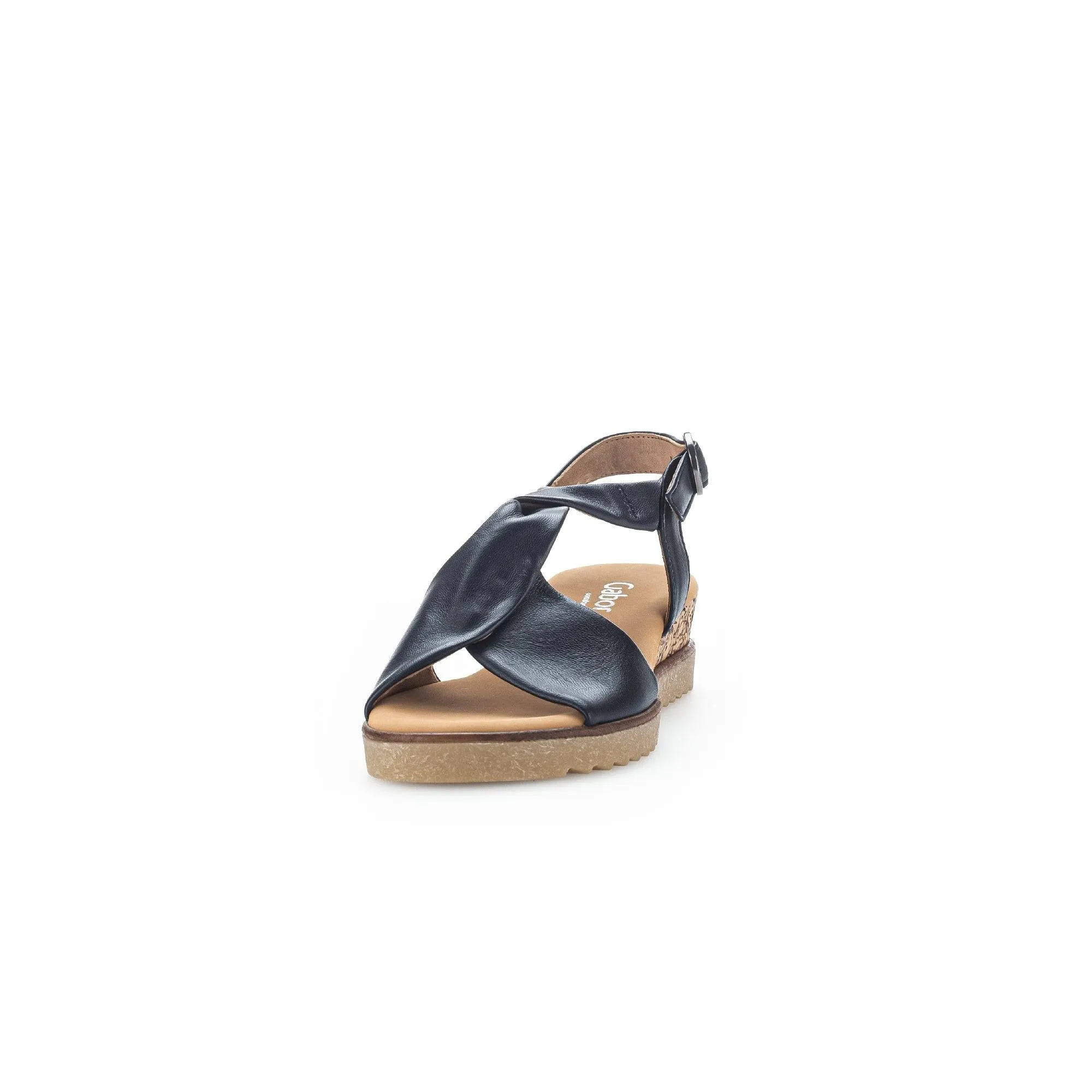 Gabor 42.751.26 Rich Ladies Navy Blue Leather Buckle Sandals