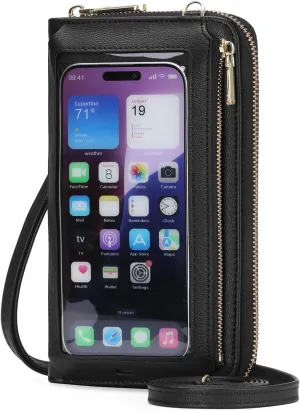 GOIACII Phone Purse Crossbody Bags for Women Small Travel Wallet Touch Screen RFID Blocking