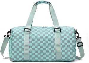 Gym Bag for Women and Men, Big Duffel Bag for Sports, Gyms and Weekend Getaway, Waterproof Sports Tote Bag with Shoe and Wet Clothes Compartments, Lightweight Travel Bag (Light green)