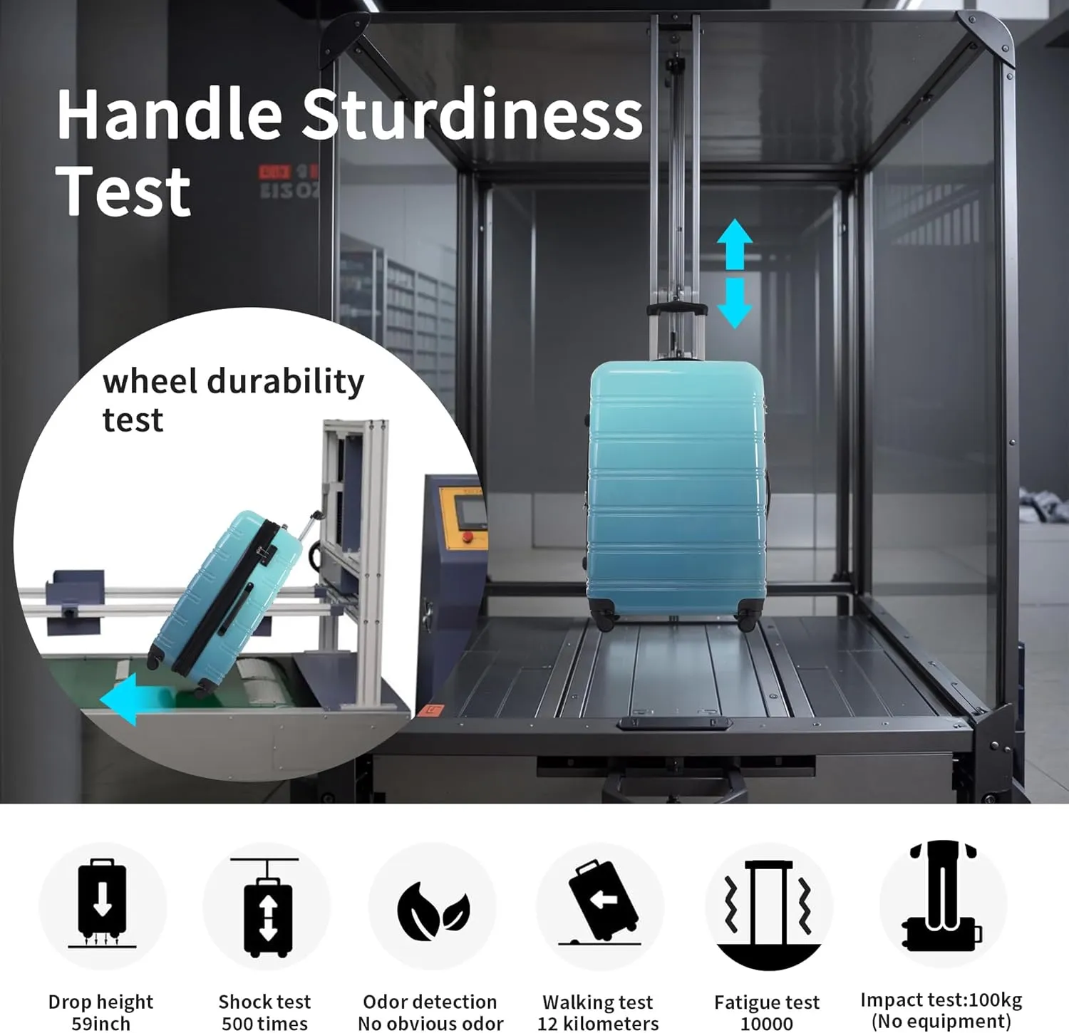 Hardshell Luggage Sets 3 pcs Spinner Suitcase with TSA Lock Spinner Wheel Suitcases Lightweight-20 24" 28" Luggages (Blue Multi)