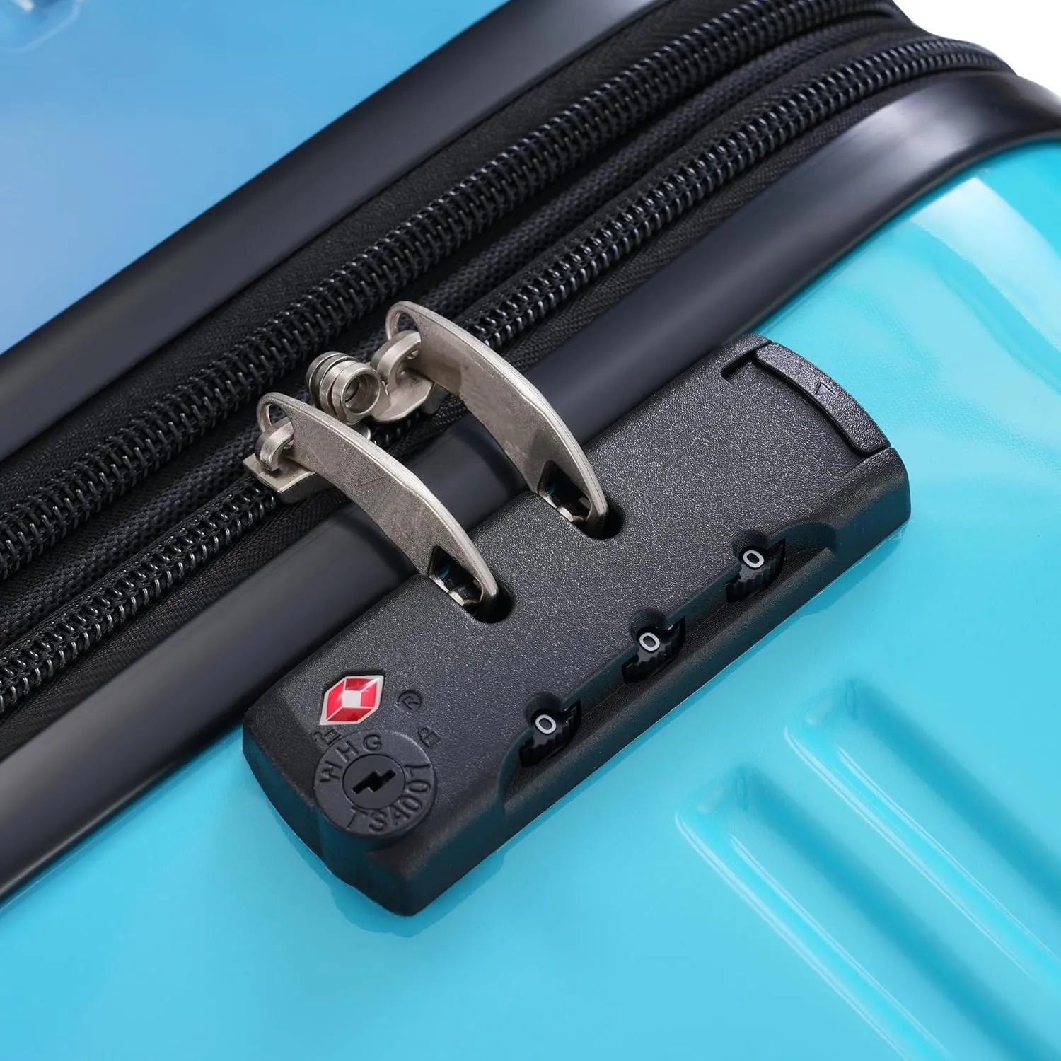Hardshell Luggage Sets 3 pcs Spinner Suitcase with TSA Lock Spinner Wheel Suitcases Lightweight-20 24" 28" Luggages (Blue Red)
