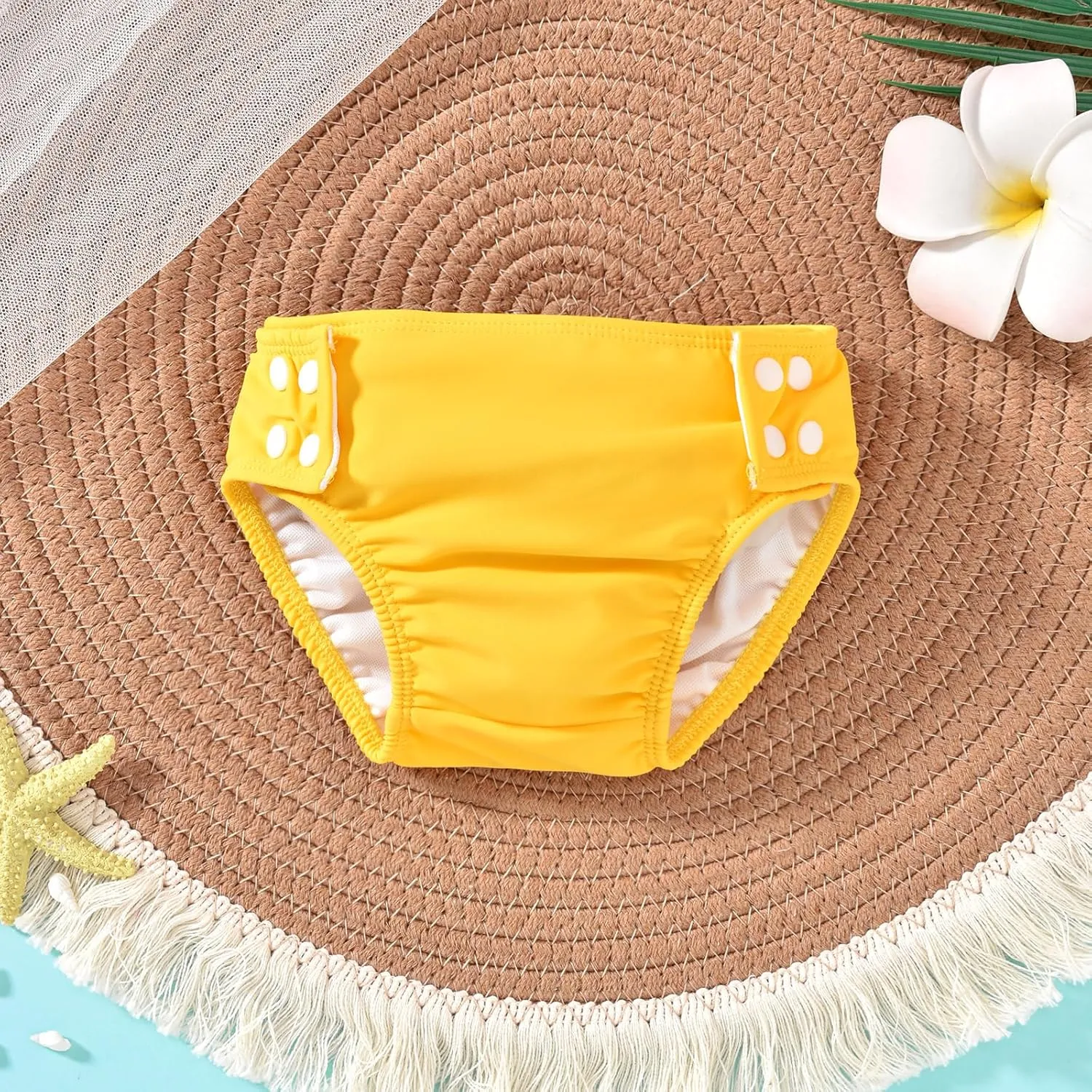 HINTINA Newborn Baby Girl Long Sleeve 2-Pieces Swimsuit Bathing Suit with Hat