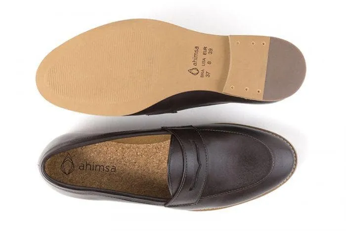 'Irene' Women's Vegan Loafers By Ahimsa - brown