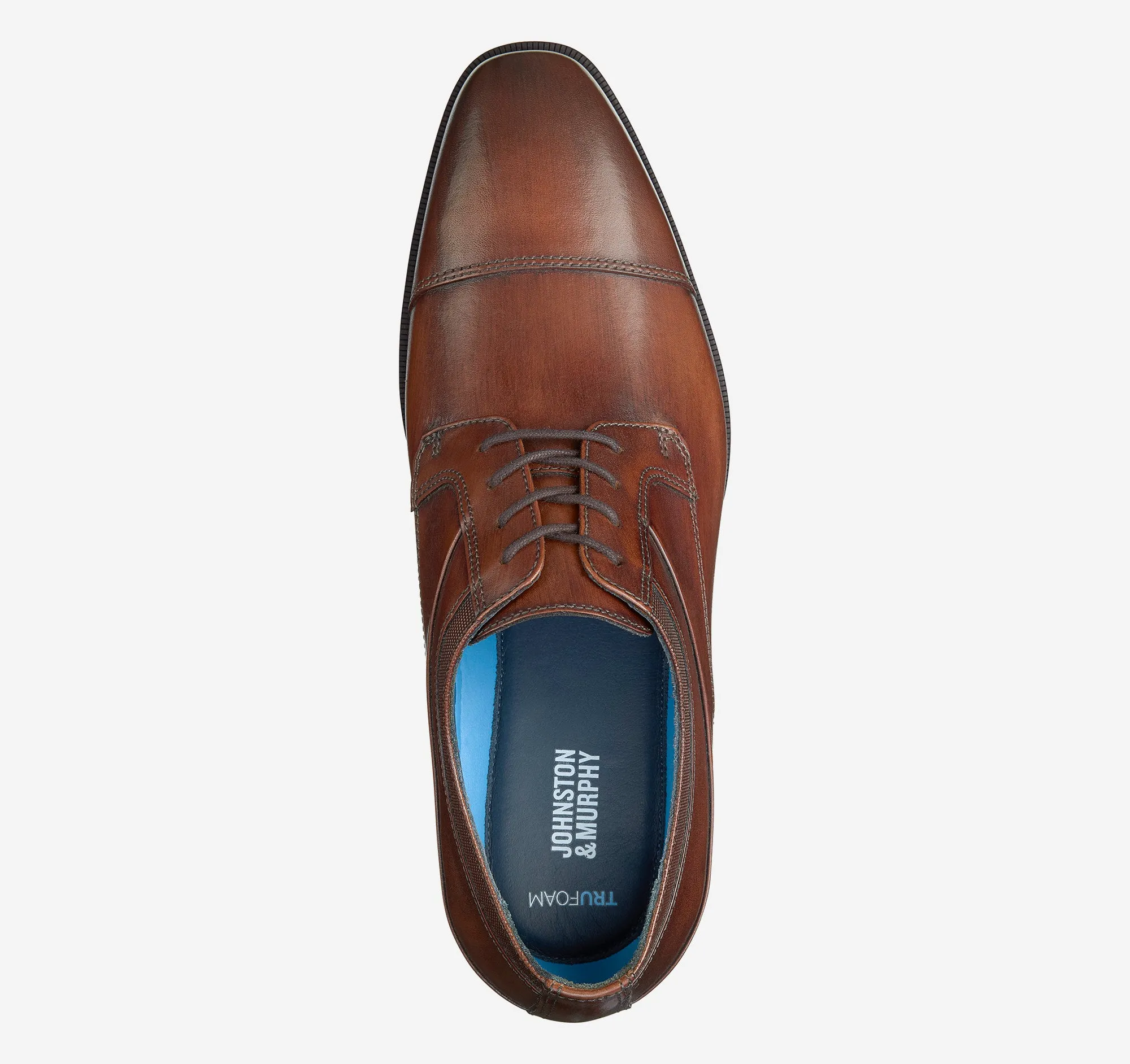 Johnston & Murphy Gibbons Cap Toe Mahogany