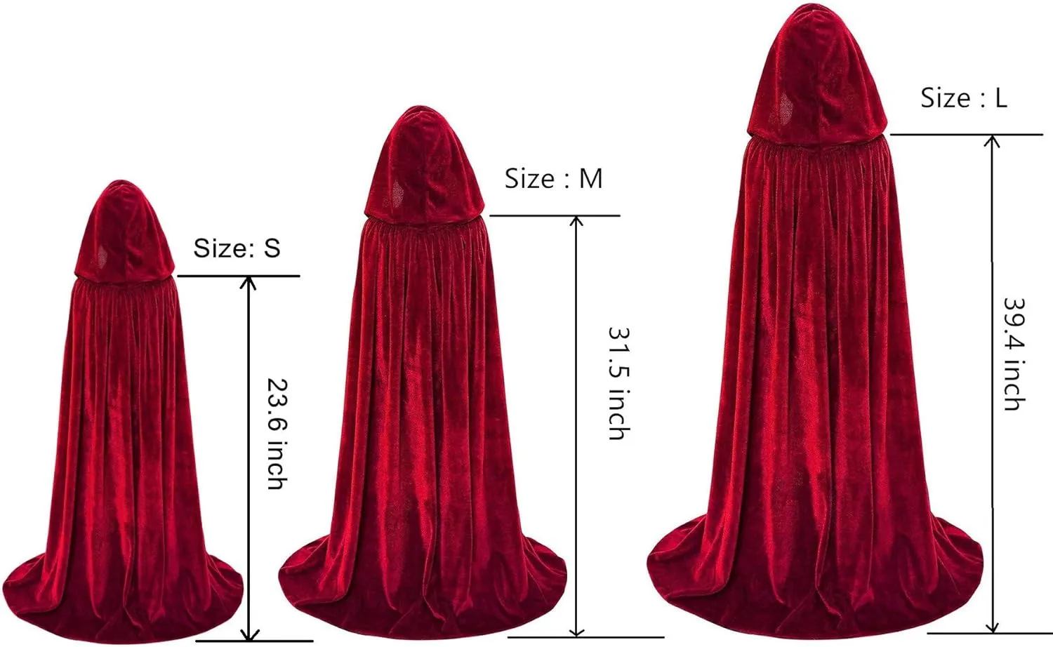 Kids Velvet Cloak Cape With Hooded For Halloween Christmas Cosplay Costumes