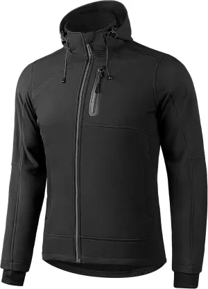 KUTOOK Men's Fleece Jacket Hiking Running Jackets Softshell Hooded Windbreaker Coat Windproof Water Resistant Outdoor