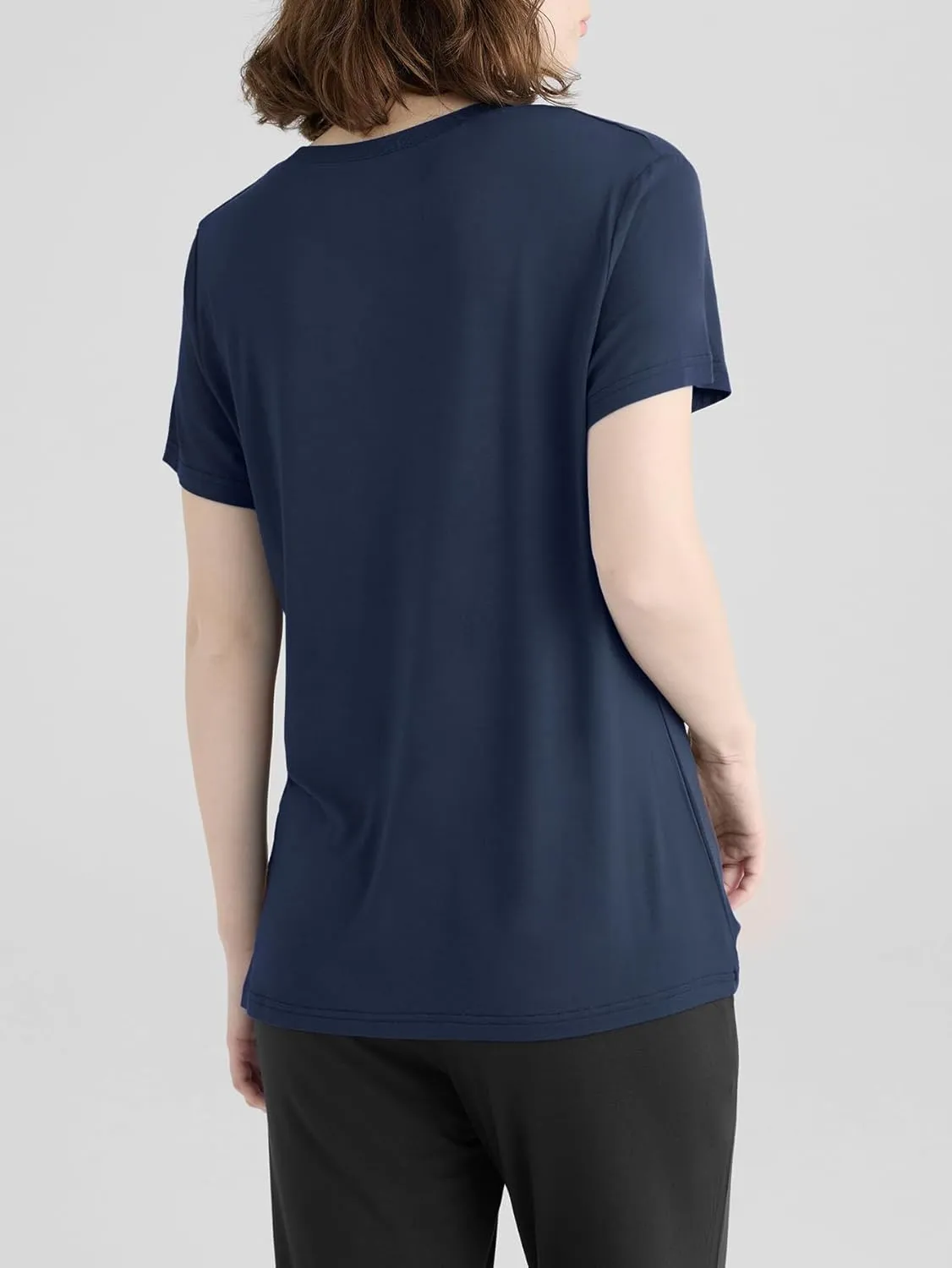Latuza Women's Soft Comfy Pajama Tops Scoop Neck Sleep Tee Shirt
