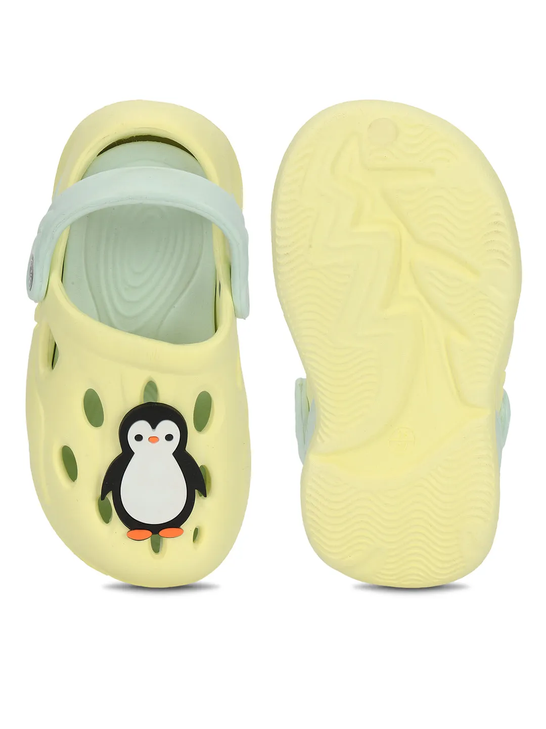 Lime Green Stylish Slip-On Clogs For Kids-Unisex (TC-LCLOG4-LIMGRN)