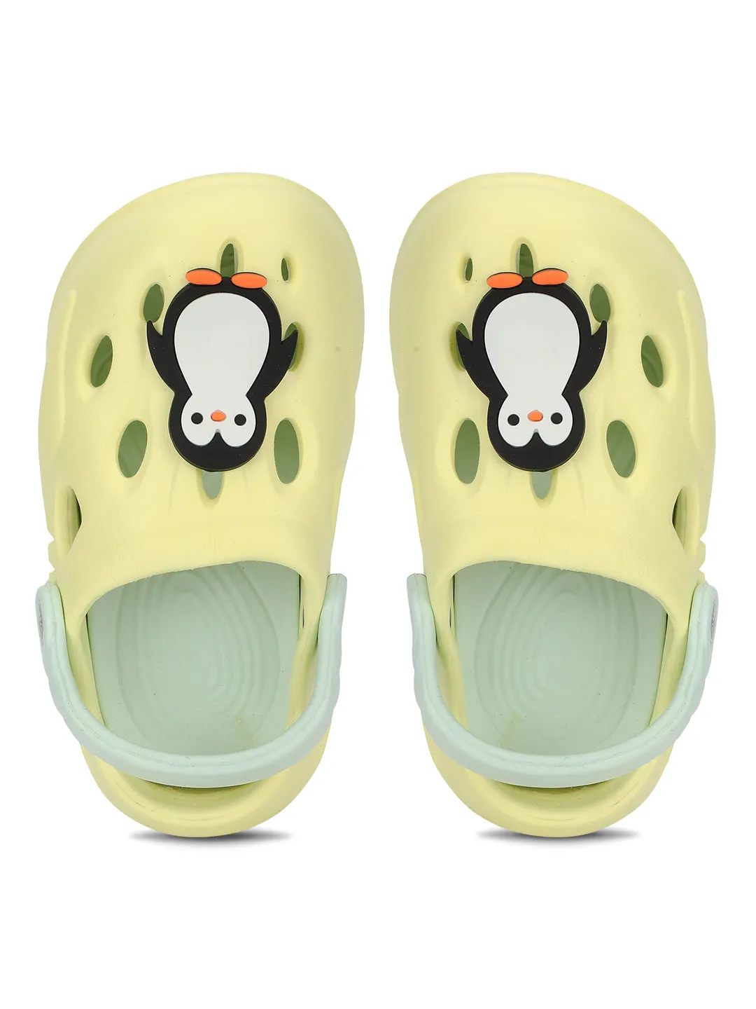 Lime Green Stylish Slip-On Clogs For Kids-Unisex (TC-LCLOG4-LIMGRN)